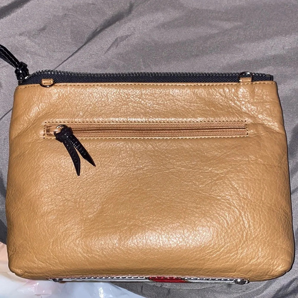 Brighton Couture  Fashionista Runway Tan zipper leather clutch - Picture 5 of 12